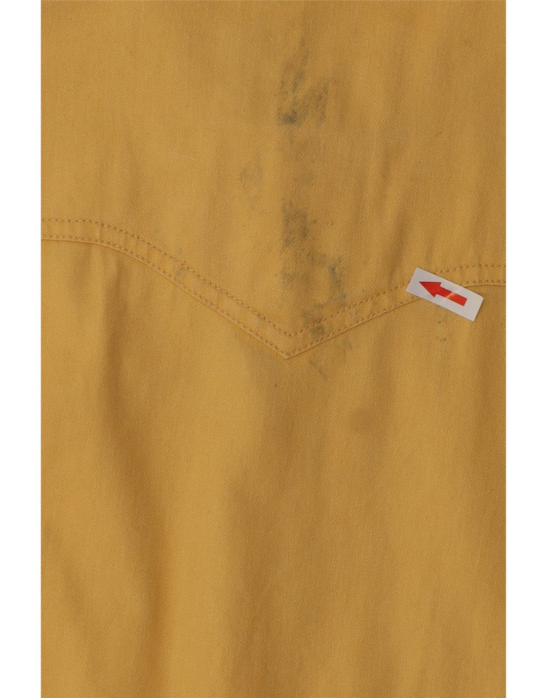 Camisa jeans masculina LEVI'S grande algodão amarelo