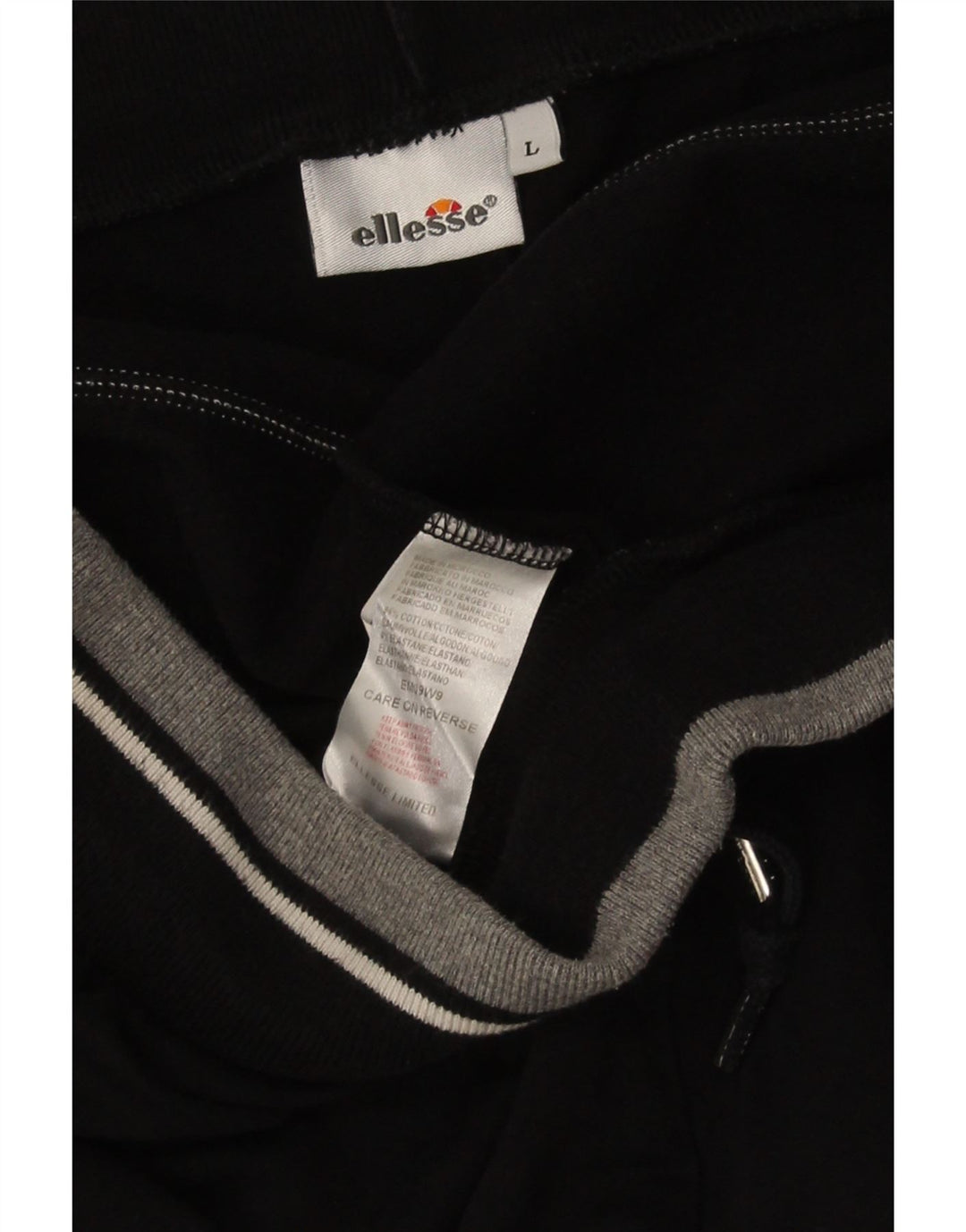 Ellesse Mens Sport Shorts Grande Algodão Preto