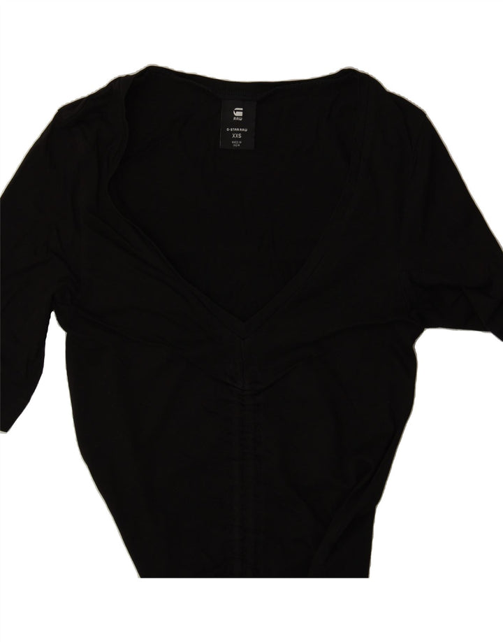 G-STAR Womens Blouse Top UK 0 2XS Black Cotton Vintage G-Star and Second-Hand G-Star from Messina Hembry 