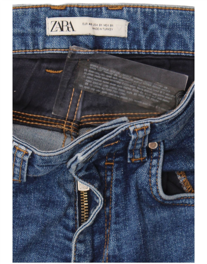 Zara Mens Slim Jeans EU 40 Médio W31 L30 Azul Algodão