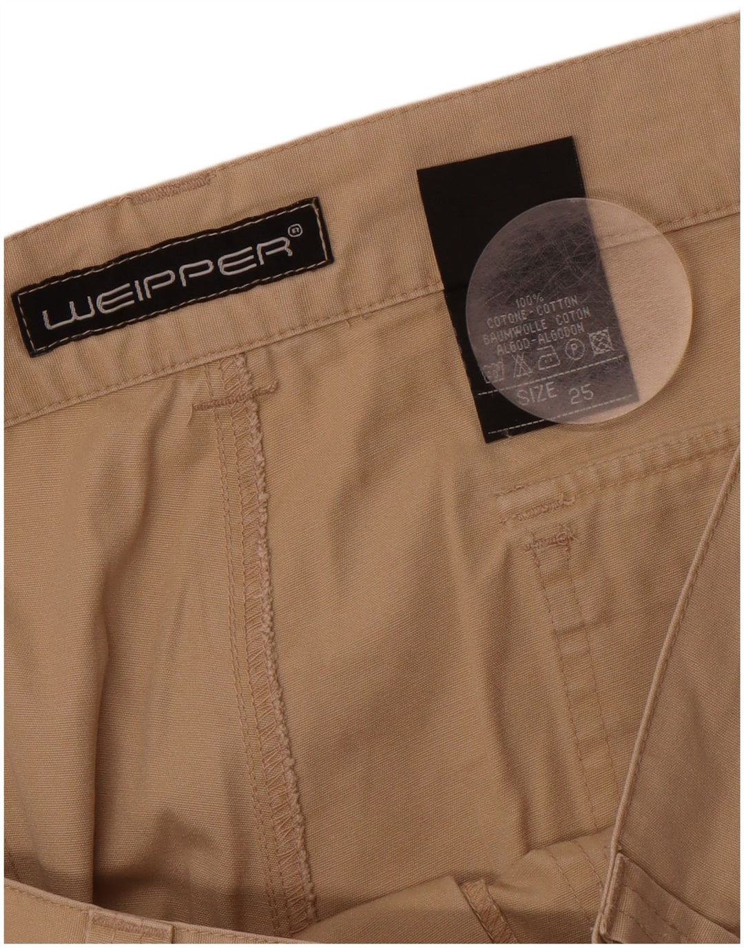 Shorts cargo feminino WEIPPER W25 XS algodão bege