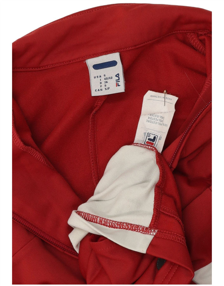Jaqueta feminina FILA Oversized Tracksuit UK 10 Small Red Colourblock