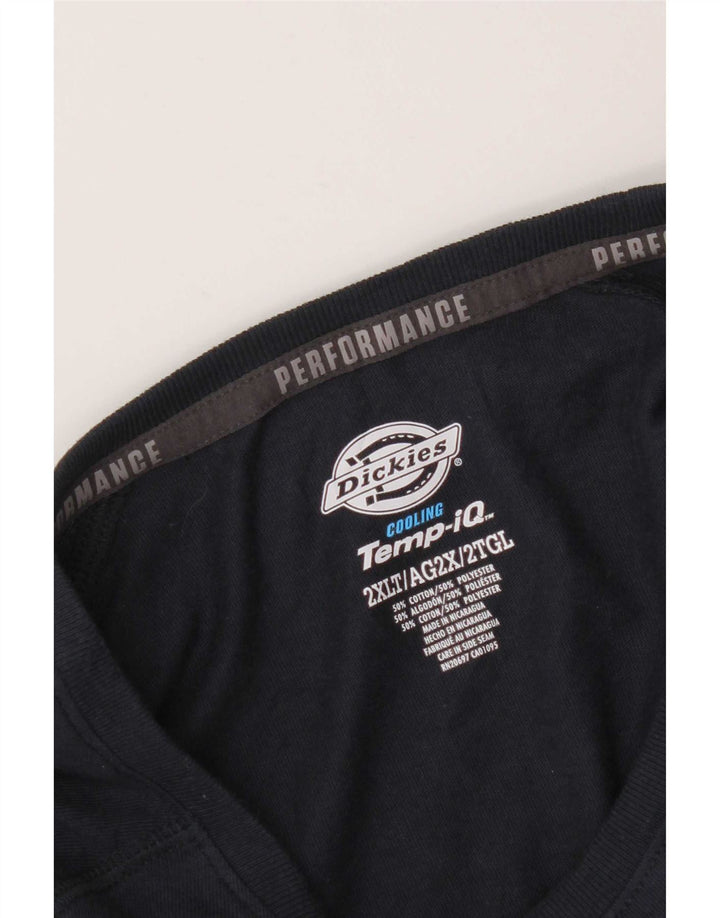 Dickies masculino alto top manga comprida 2XL algodão azul marinho