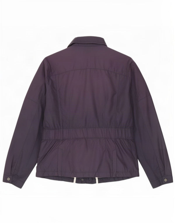 Jaqueta utilitária com capuz feminino Zara UK 18 XL azul marinho poliéster