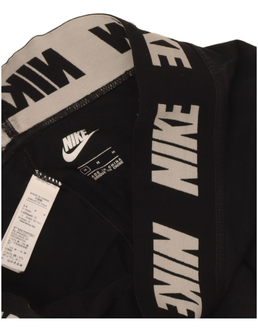 Leggings Nike Femininas Graphic UK 12 Médio Algodão Preto