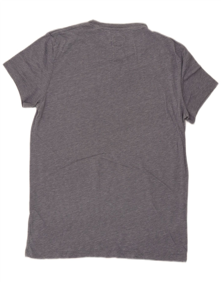 Camiseta masculina Jack Wills top pequeno algodão manchado cinza