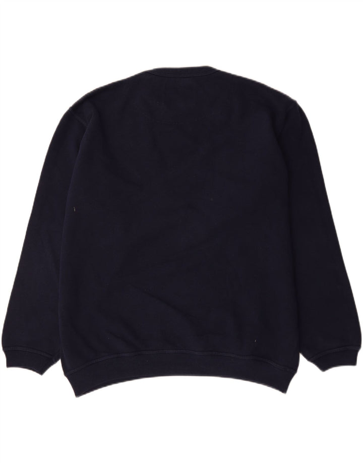 Champion moletom masculino gráfico jumper grande algodão azul marinho