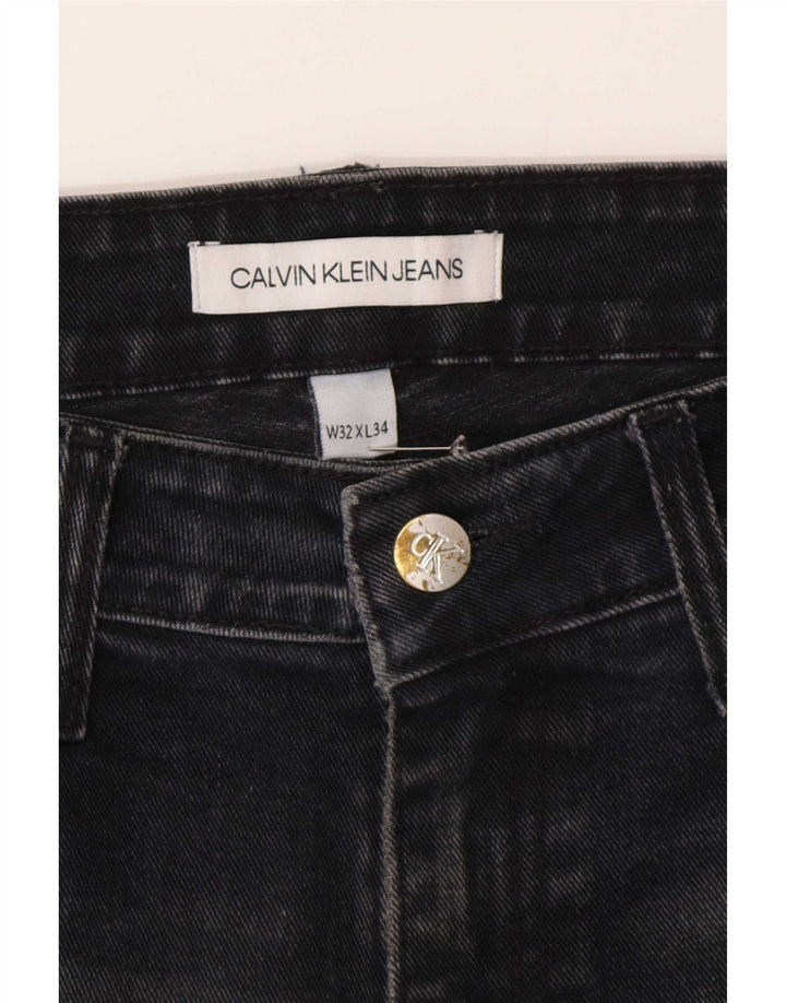 Calça jeans reta masculina Calvin Klein W32 L26 azul marinho