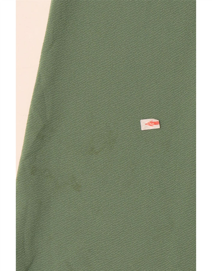 Zara vestido feminino manga 3/4 oversized shift UK 10 pequeno verde