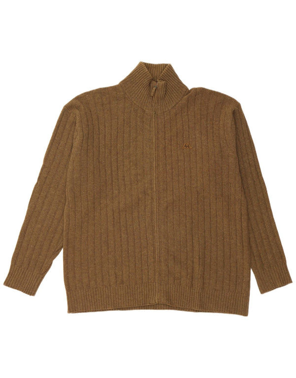 Suéter cardigã masculino Kappa 2XL lã cáqui