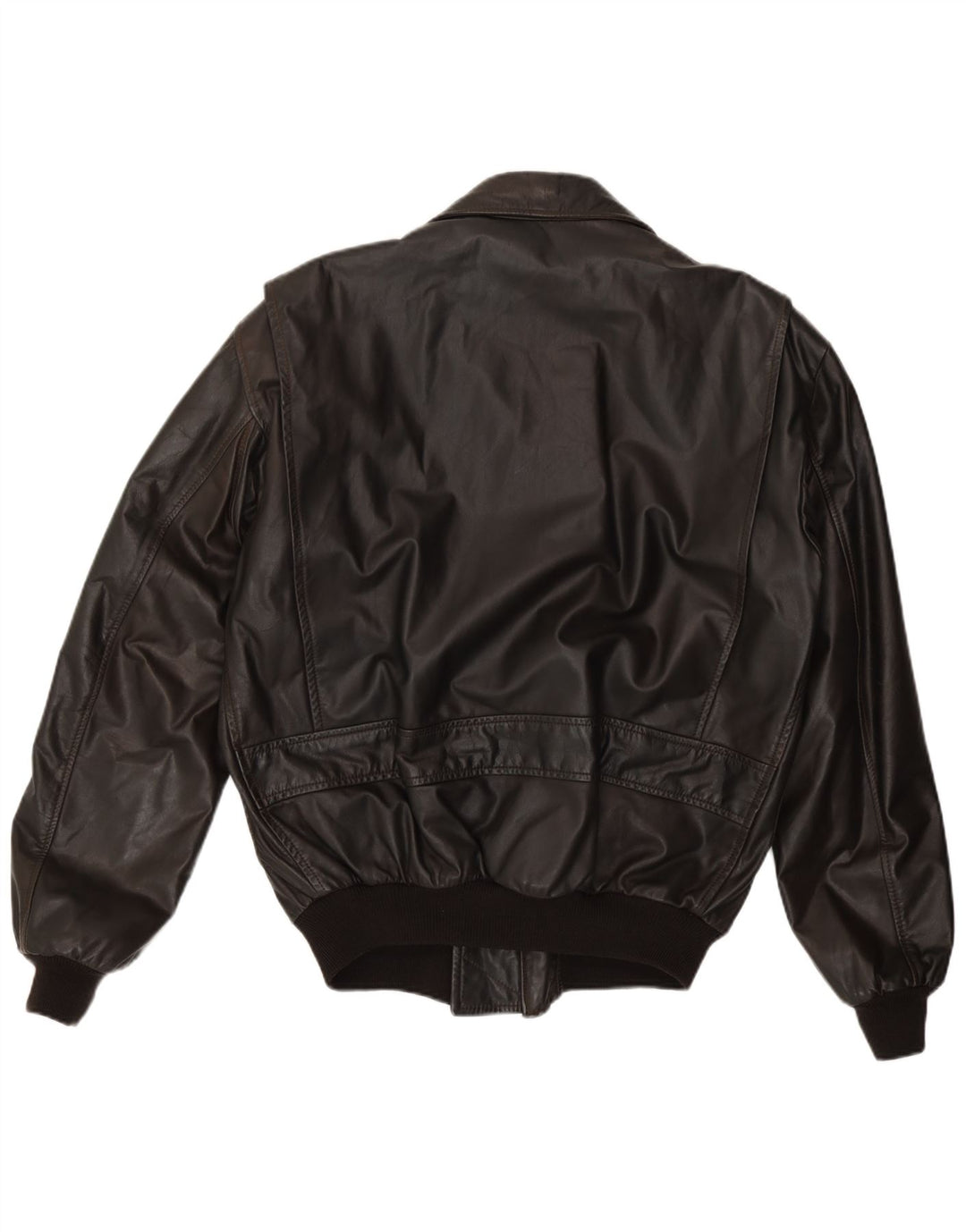 Jaqueta de couro masculina vintage IT 48 marrom médio