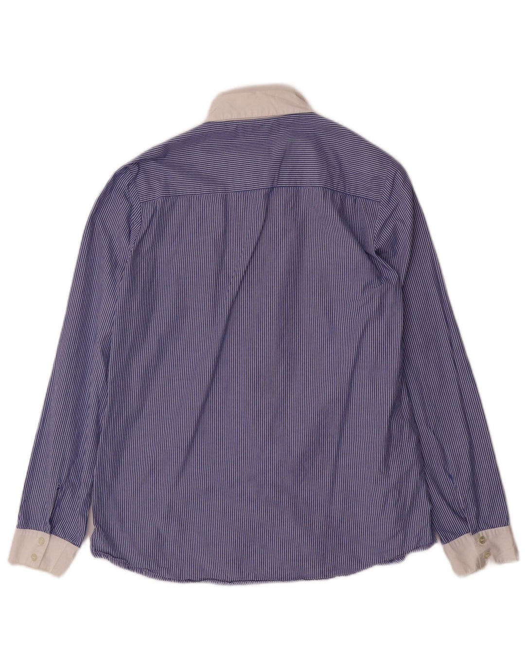 Camisa feminina STEFANEL IT 42 risca de giz azul médio