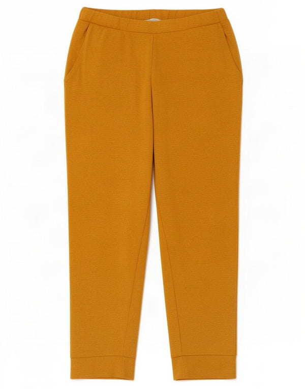 Calça de treino feminina Zara Joggers UK 14 algodão amarelo médio