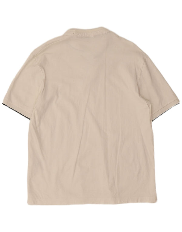 Camisa polo masculina Zara pequena algodão branco