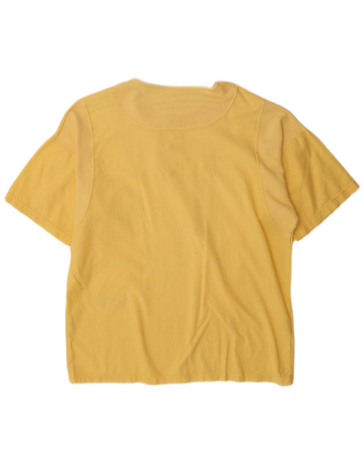 Pulôver masculino de manga curta Portobello’s grande algodão amarelo