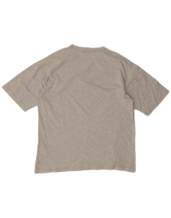 Camiseta masculina estampada Champion grande algodão cinza