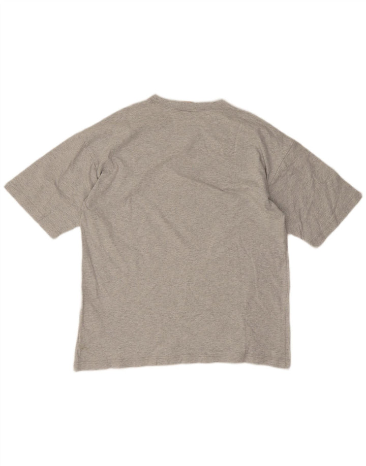 Camiseta masculina estampada Champion grande algodão cinza