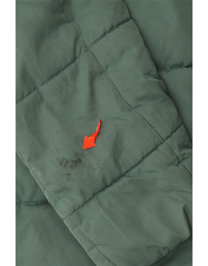 Jaqueta acolchoada superdimensionada feminina FAT FACE UK 6 XS poliéster verde