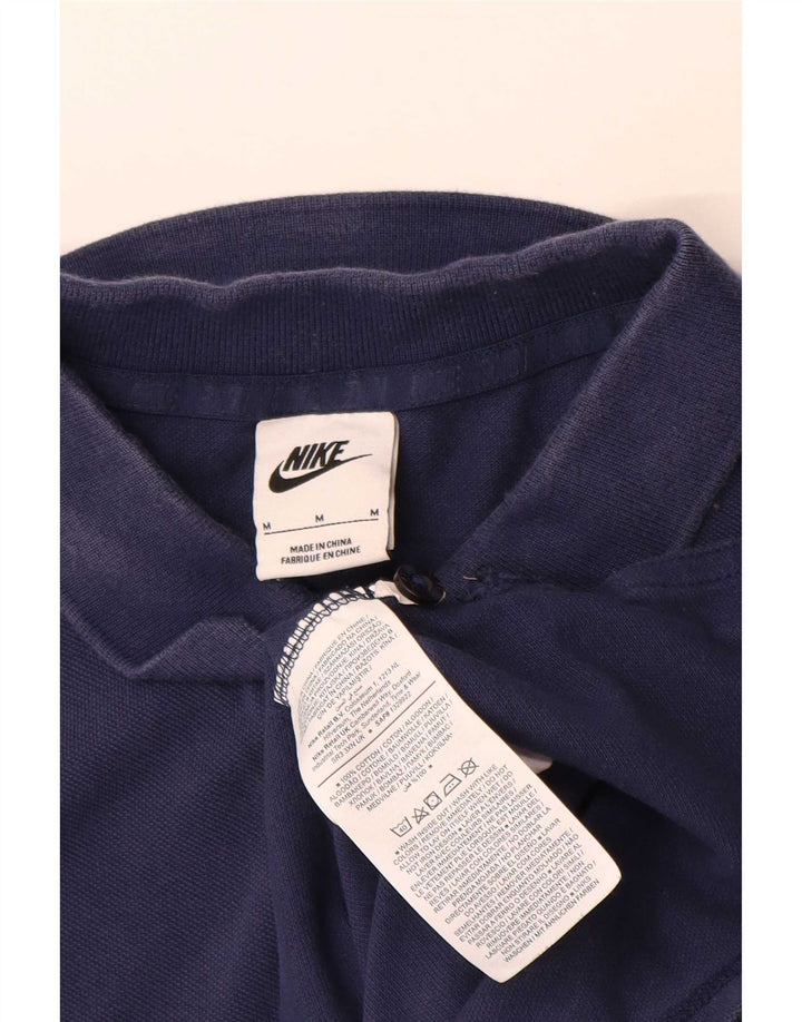 Camisa polo masculina Nike média azul marinho algodão
