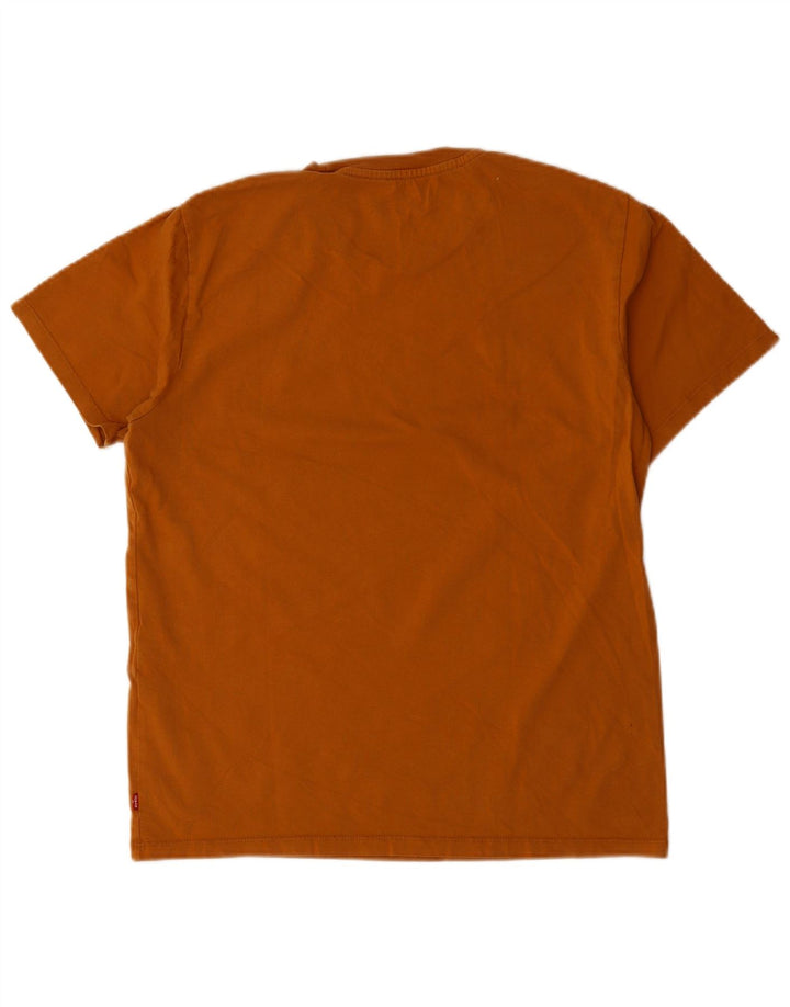 Camiseta masculina Levi's Standard Fit gráfica de algodão marrom médio