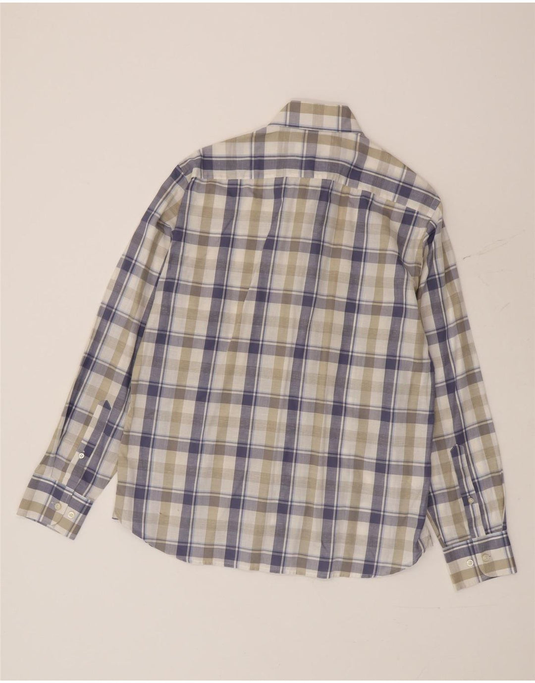 Camisa masculina Marks & Spencer Blue Harbor média de algodão xadrez multicolorido