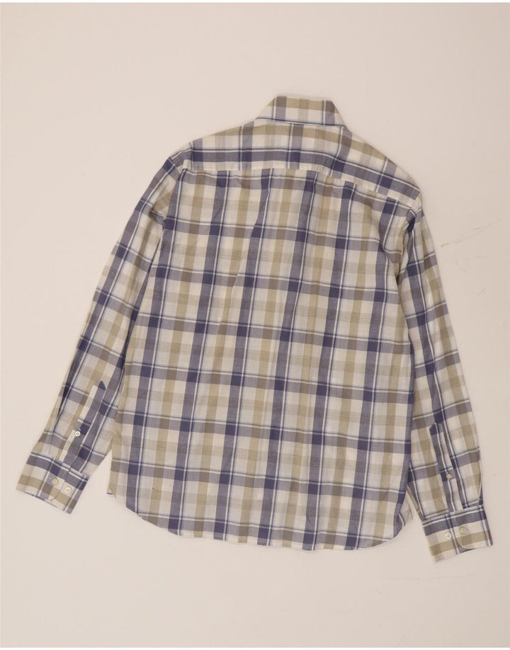 Camisa masculina Marks & Spencer Blue Harbor média de algodão xadrez multicolorido
