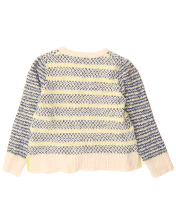 Suéter feminino com decote em V White Stuff UK 12 médio multicolorido