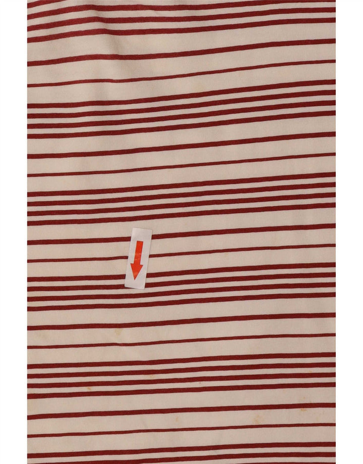 Camiseta feminina Sergio Tacchini Top IT 44 poliéster listrado branco médio