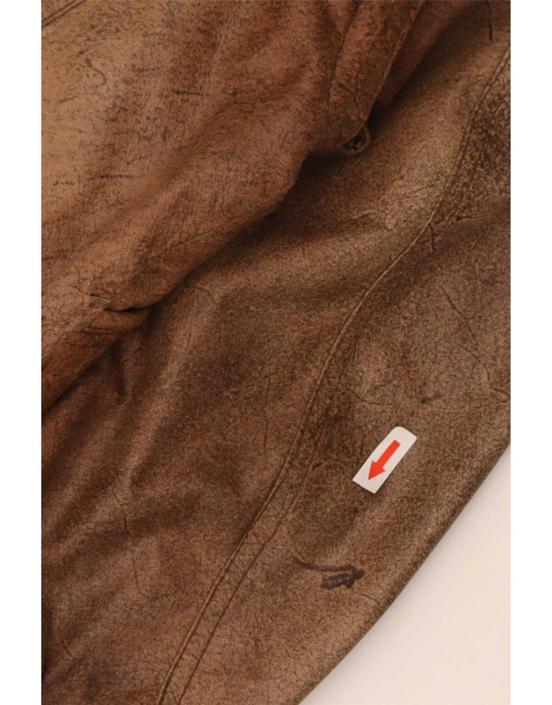Jaqueta de couro masculina Trapper IT 46 pequena marrom