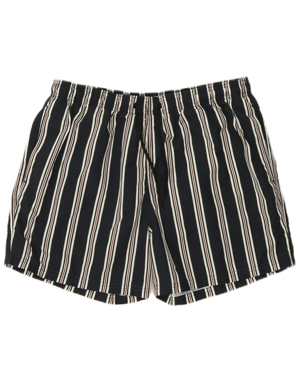 Shorts de natação masculino Reiss XL poliéster listrado preto