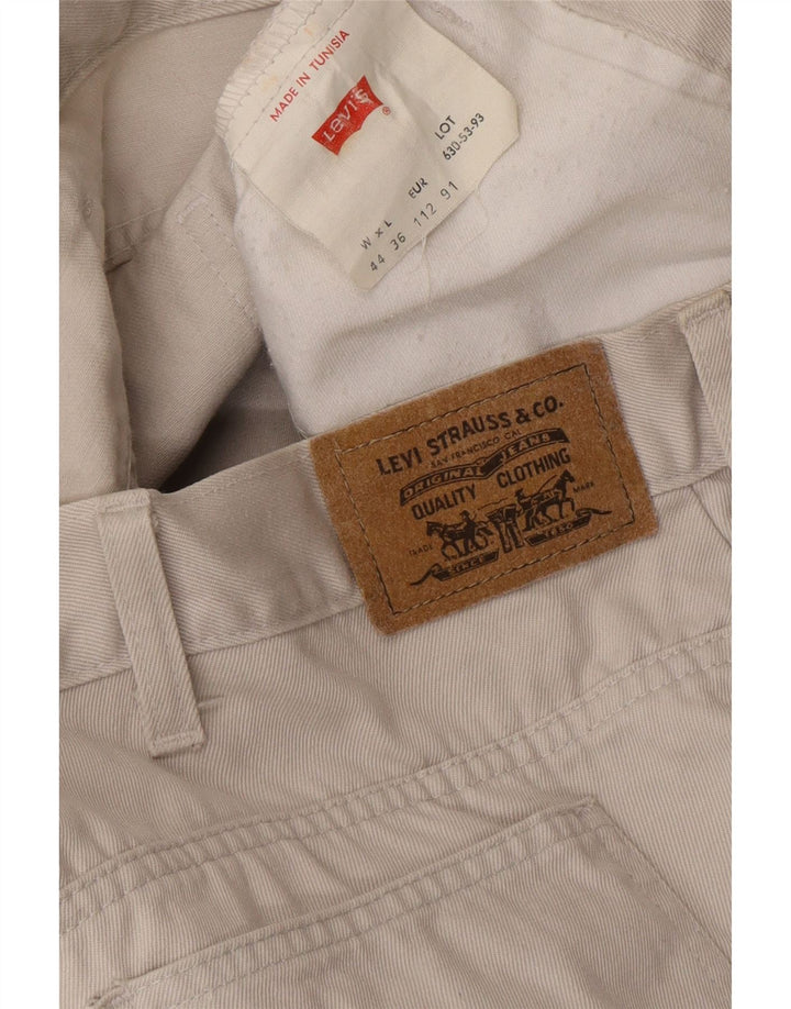 Calça casual reta masculina LEVI'S W44 L31 algodão branco