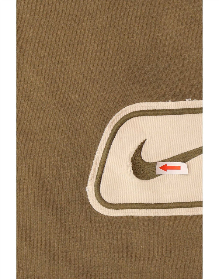 Nike masculino gráfico moletom jumper reino unido 42/44 grande cáqui