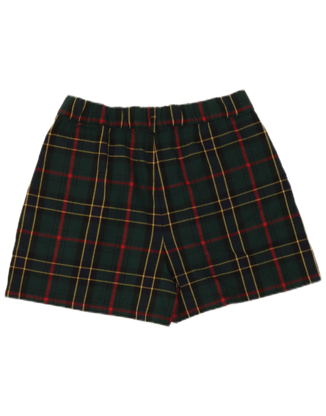 Shorts Chino Feminino Nice & Chic Grande W32 Poliéster Xadrez Verde