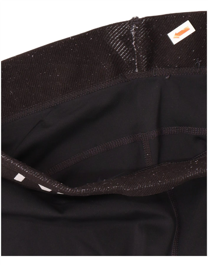 Nike Womens Dri Fit Graphic Leggings UK 12 Médio Preto Poliéster Esportes