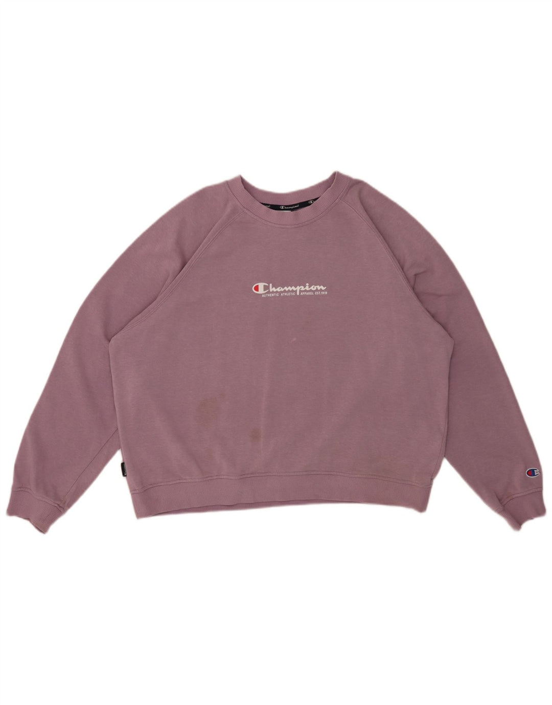 Champion feminino gráfico oversized moletom jumper UK 16 grande roxo