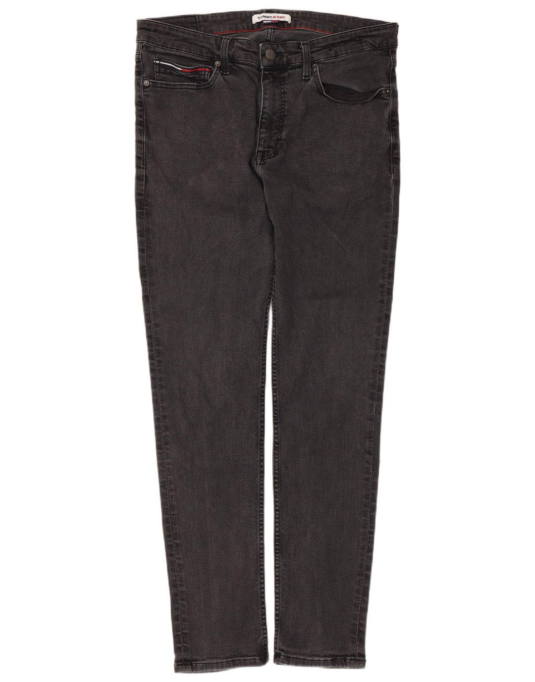 Tommy Hilfiger Masculino Slim Jeans W36 L30 Algodão Preto