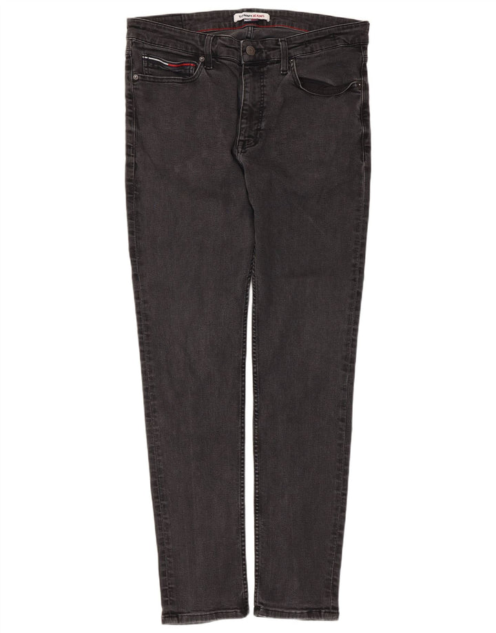 Tommy Hilfiger Masculino Slim Jeans W36 L30 Algodão Preto
