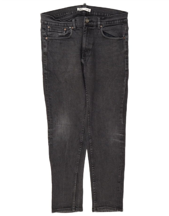 Zara Mens Slim Jeans EU 44 Grande W34 L30 Cinza Poliéster