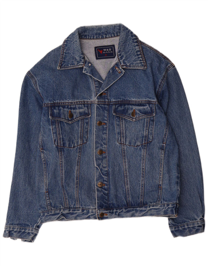 Jaqueta jeans masculina vintage UK 38 azul médio
