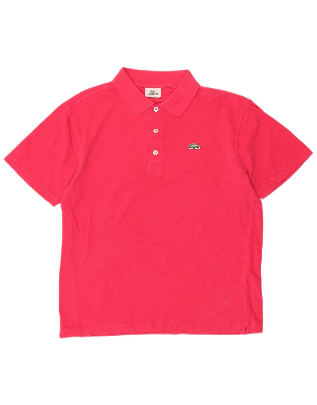 Camisa polo masculina Lacoste tamanho 4 médio algodão rosa