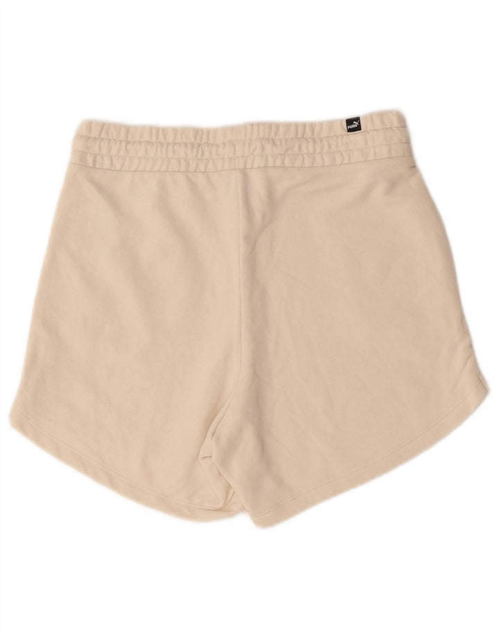 Shorts esportivos femininos Puma UK 14 algodão bege médio