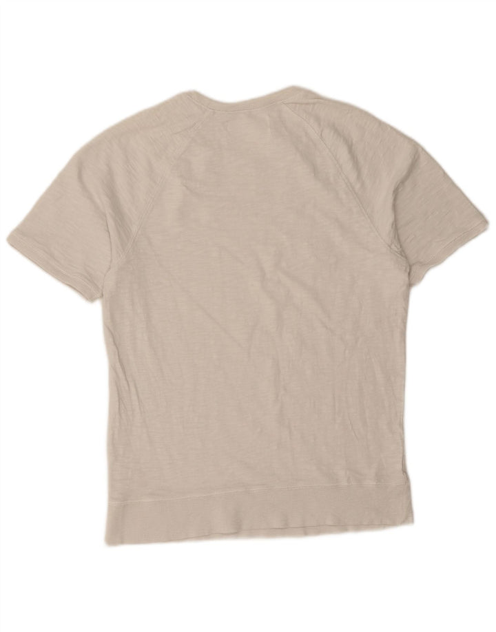 Camiseta masculina Zara Top médio branco manchado