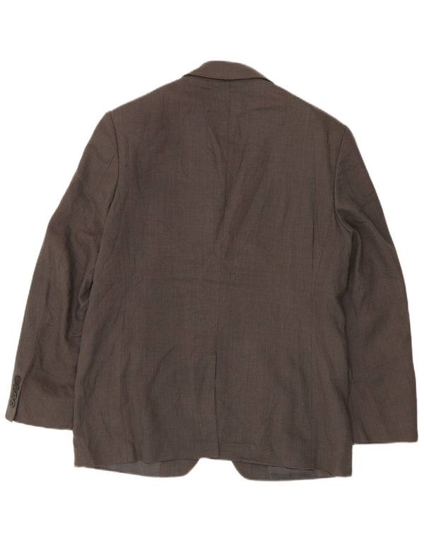 Jaqueta blazer masculina de 2 botões Marks & Spencer Reino Unido 38 linho verde médio
