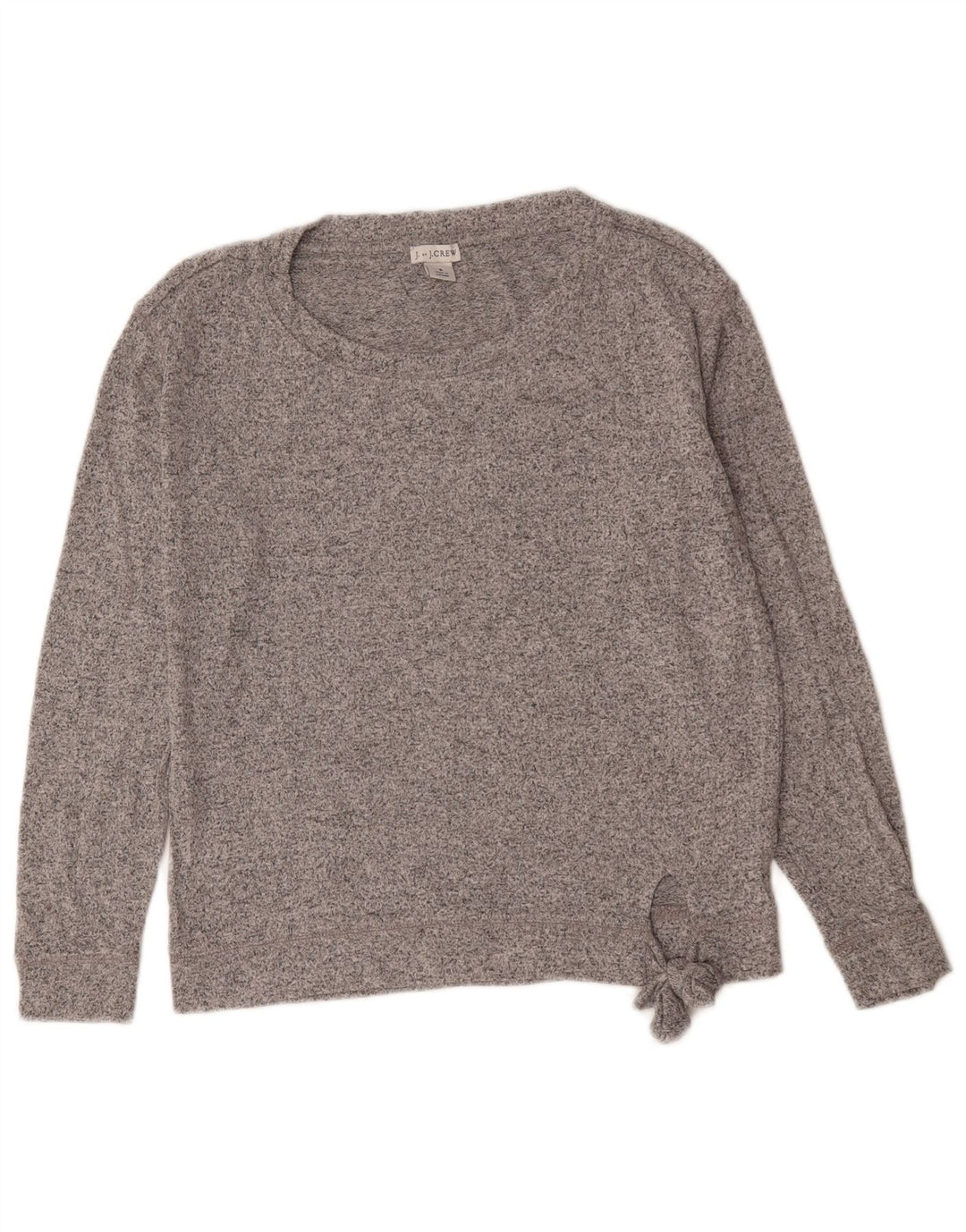 J. Crew Suéter feminino grande com gola canoa Reino Unido 10 pequeno cinza manchado
