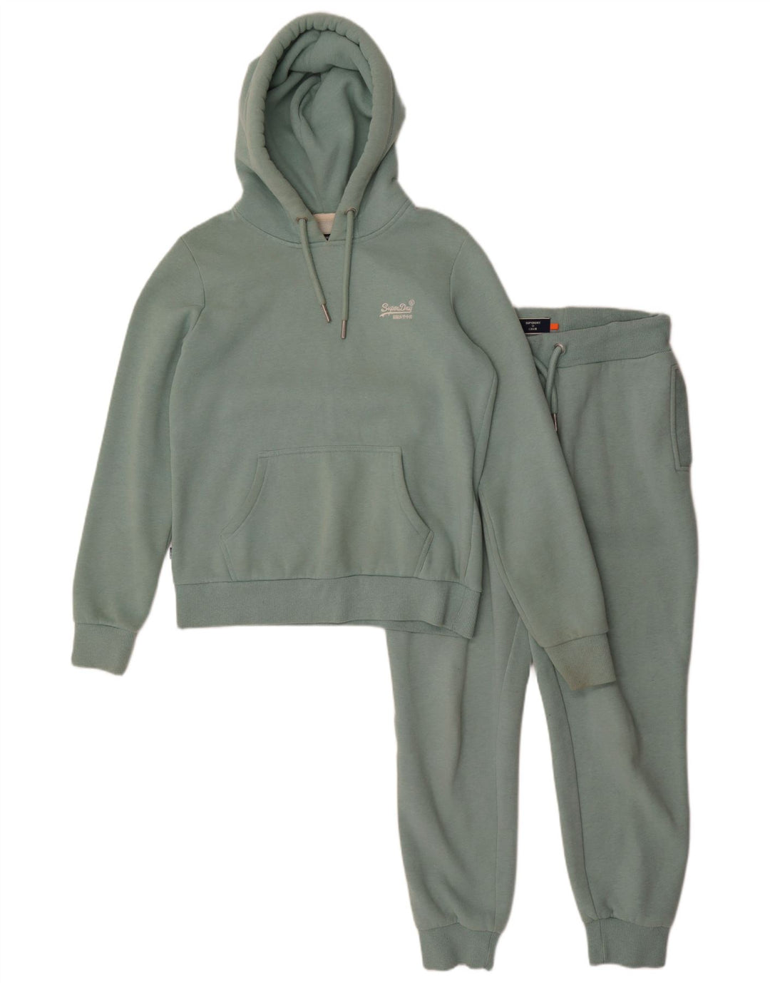 Superdry Womens Oversized Full Tracksuit UK 10 Pequeno Algodão Verde
