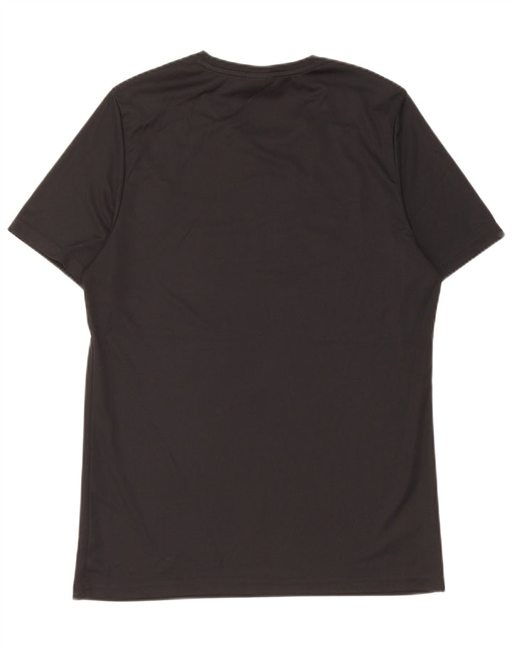 Reebok Mens Graphic T-Shirt Top Médio Poliéster Preto