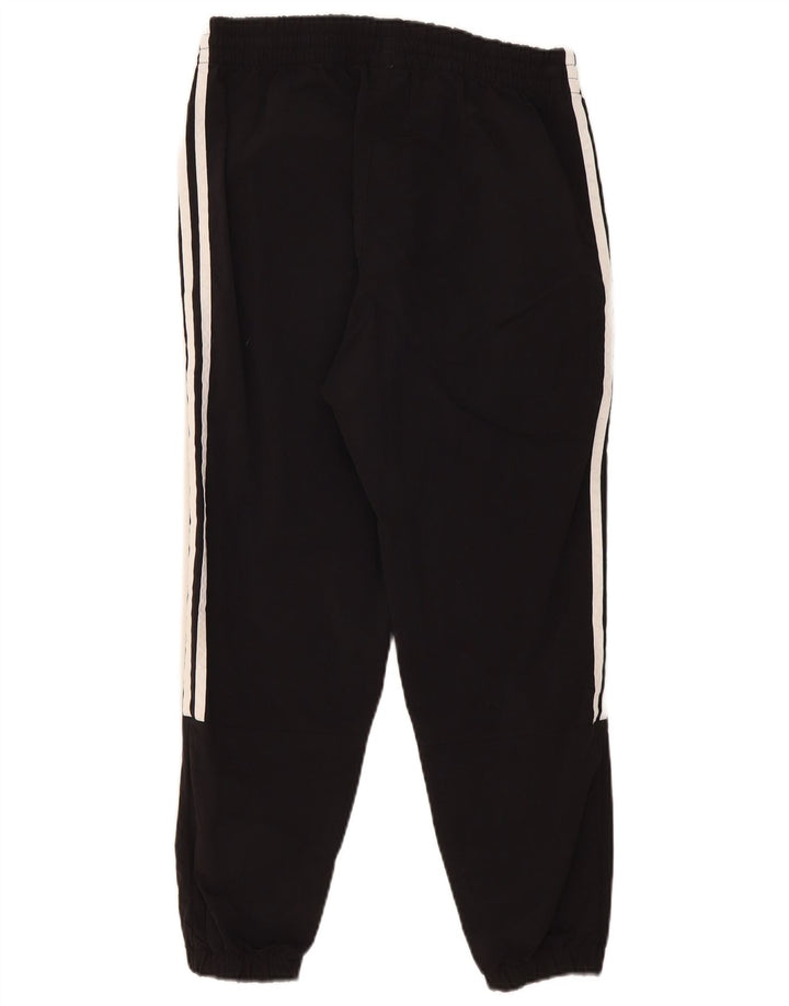 Adidas masculino colheita calças de treino joggers médio preto náilon