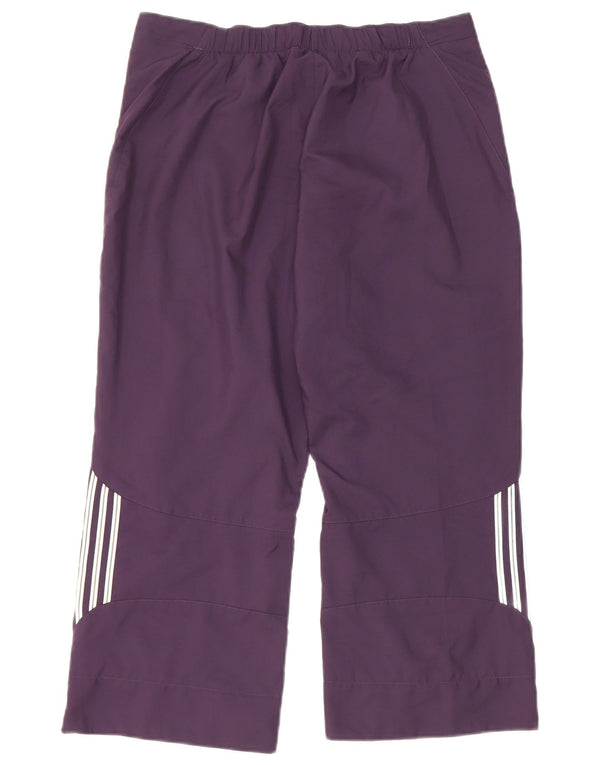 Calça Capri Feminina Adidas UK 12 Médio W28 L21 Poliéster Roxo