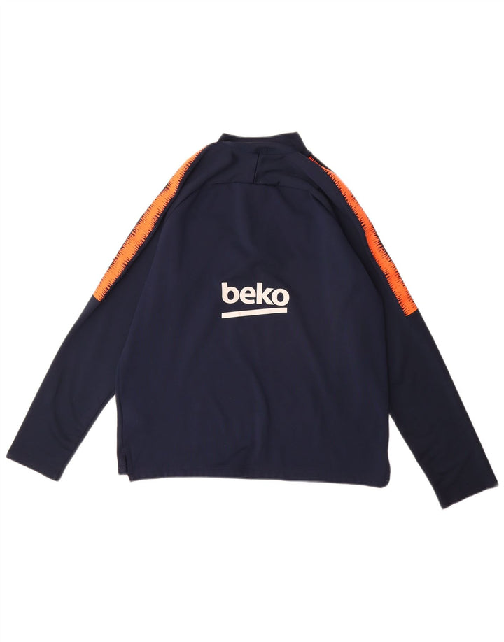 NIKE Boys Graphic Pullover Treino Top 13-14 Anos Azul Marinho Colourblock