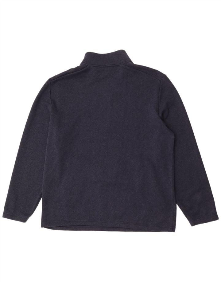 Suéter masculino Rohan com zíper e gola XL poliéster azul marinho